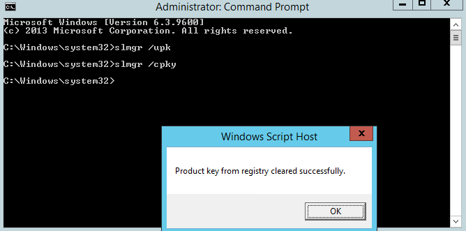 slmgr /cpky