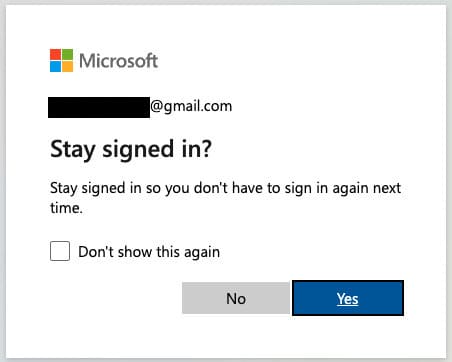 Stay signed? - Microsoft