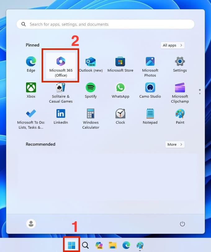 windows start menu