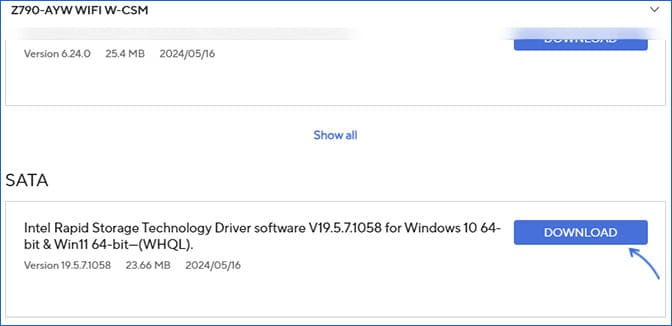 Download RST Driver